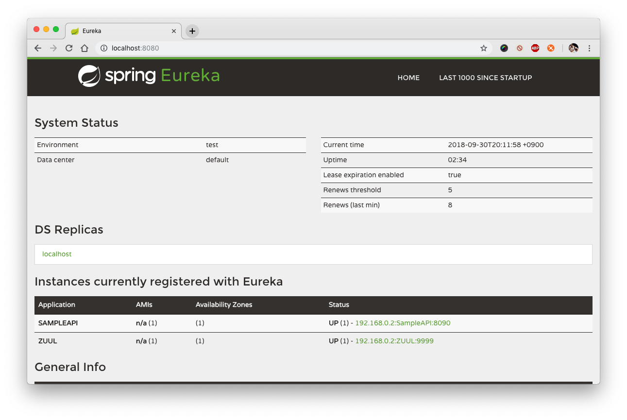 Eureka Console ZUUL